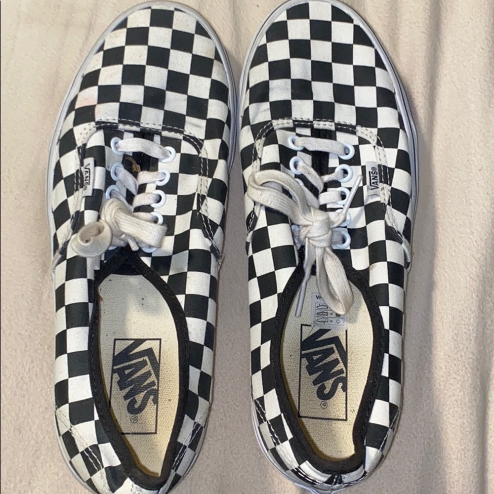 Black and white checkered vans